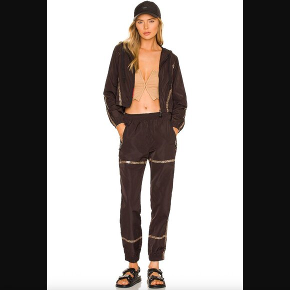 Adam Selman Sport Square Neck Cardigan - Khaki Size S - Picture 4 of 10